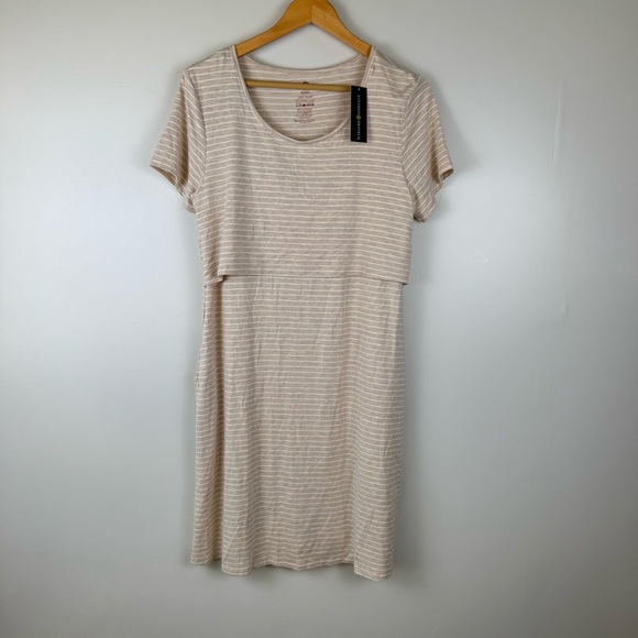 NWT Kindred Bravely Eleanora Bamboo Maternity Nursing Dress Women's Size Large - Picture 2 of 7